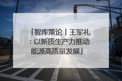 智库策论丨王军礼：以新质生产力推动能源高质量发展