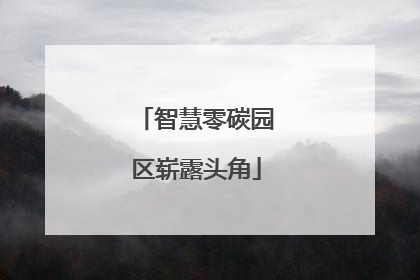 智慧零碳园区崭露头角