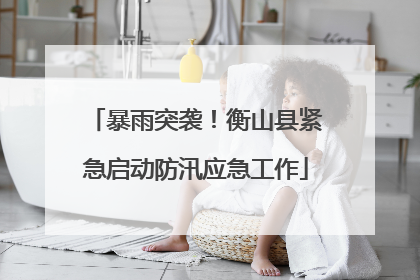 暴雨突袭！衡山县紧急启动防汛应急工作