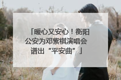 暖心又安心！衡阳公安为邓紫棋演唱会谱出“平安曲”