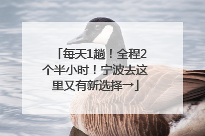 每天1趟！全程2个半小时！宁波去这里又有新选择→