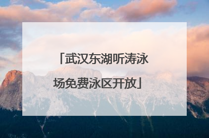 武汉东湖听涛泳场免费泳区开放