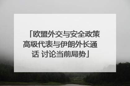欧盟外交与安全政策高级代表与伊朗外长通话 讨论当前局势