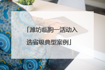 潍坊临朐一活动入选省级典型案例