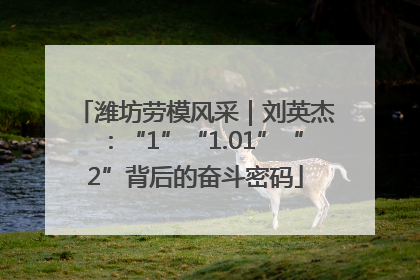 潍坊劳模风采｜刘英杰：“1”“1.01”“2”背后的奋斗密码