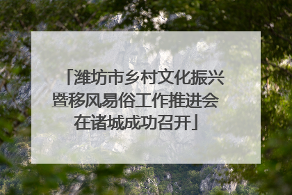 潍坊市乡村文化振兴暨移风易俗工作推进会在诸城成功召开