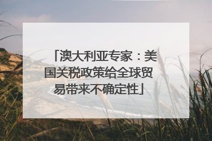 澳大利亚专家：美国关税政策给全球贸易带来不确定性