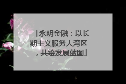 永明金融：以长期主义服务大湾区，共绘发展蓝图
