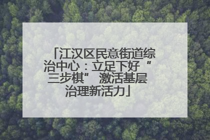 江汉区民意街道综治中心：立足下好“三步棋” 激活基层治理新活力