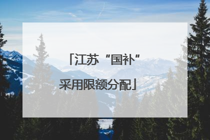 江苏“国补”采用限额分配