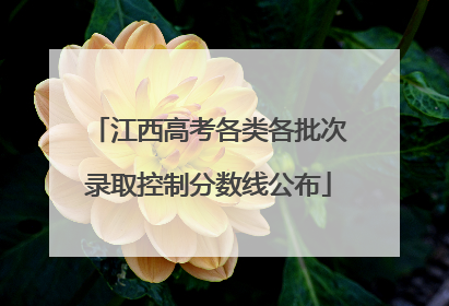 江西高考各类各批次录取控制分数线公布
