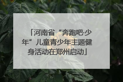 河南省“奔跑吧·少年”儿童青少年主题健身活动在郑州启动