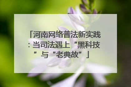 河南网络普法新实践：当司法遇上“黑科技”与“老典故”