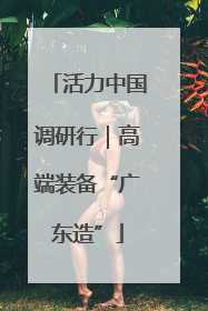 活力中国调研行｜高端装备“广东造”