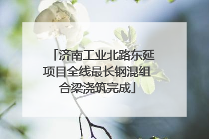济南工业北路东延项目全线最长钢混组合梁浇筑完成