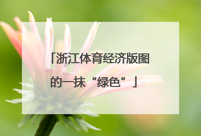 浙江体育经济版图的一抹“绿色”