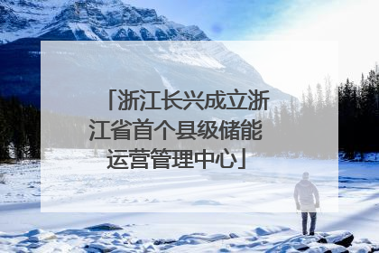 浙江长兴成立浙江省首个县级储能运营管理中心