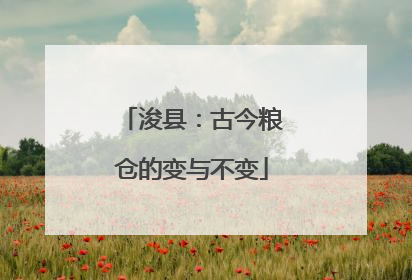浚县：古今粮仓的变与不变