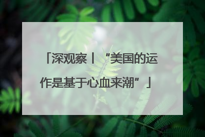 深观察丨“美国的运作是基于心血来潮”