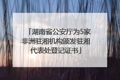 湖南省公安厅为5家非洲驻湘机构颁发驻湘代表处登记证书