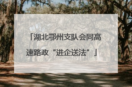 湖北鄂州支队会同高速路政“进企送法”