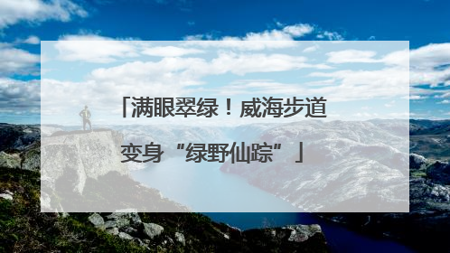 满眼翠绿！威海步道变身“绿野仙踪”