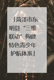菏泽市东明县“三维联动”构建特色青少年护航体系