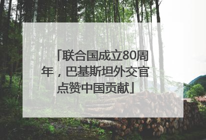 联合国成立80周年，巴基斯坦外交官点赞中国贡献