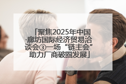 聚焦2025年中国·廊坊国际经济贸易洽谈会③一场“链主会” 助力厂商破圈发展