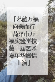 艺韵万福 向美而行 菏泽市万福实验学校第一届艺术嘉年华燃情上演