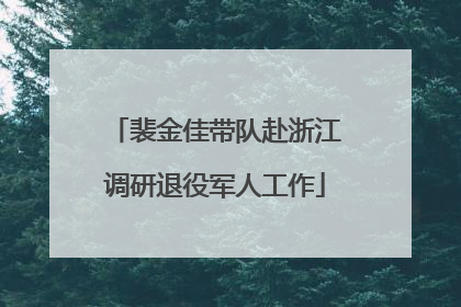 裴金佳带队赴浙江调研退役军人工作