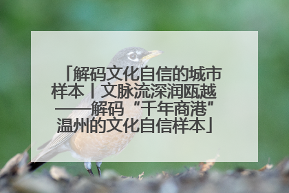 解码文化自信的城市样本丨文脉流深润瓯越——解码“千年商港”温州的文化自信样本