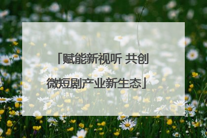 赋能新视听 共创微短剧产业新生态