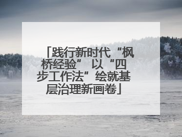 践行新时代“枫桥经验” 以“四步工作法”绘就基层治理新画卷