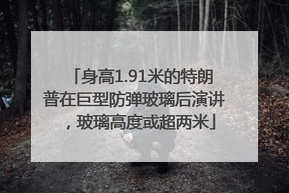身高1.91米的特朗普在巨型防弹玻璃后演讲，玻璃高度或超两米