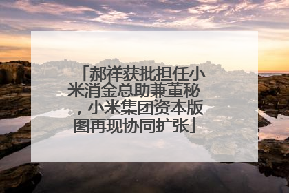 郝祥获批担任小米消金总助兼董秘，小米集团资本版图再现协同扩张