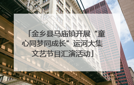 金乡县马庙镇开展“童心同梦同成长”运河大集文艺节目汇演活动