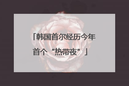 韩国首尔经历今年首个“热带夜”