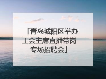青岛城阳区举办工会主席直播带岗专场招聘会