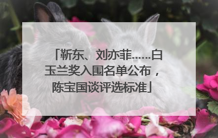 靳东、刘亦菲……白玉兰奖入围名单公布，陈宝国谈评选标准