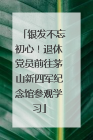 银发不忘初心！退休党员前往茅山新四军纪念馆参观学习