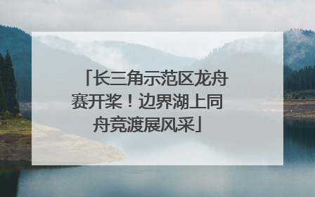 长三角示范区龙舟赛开桨！边界湖上同舟竞渡展风采