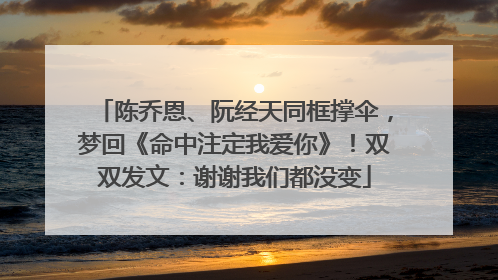 陈乔恩、阮经天同框撑伞，梦回《命中注定我爱你》！双双发文：谢谢我们都没变