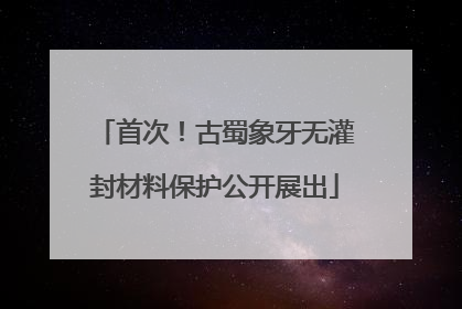 首次！古蜀象牙无灌封材料保护公开展出