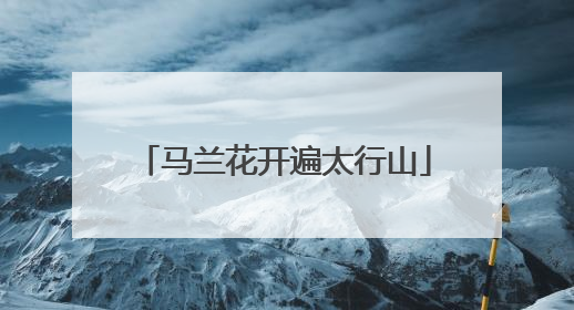 马兰花开遍太行山
