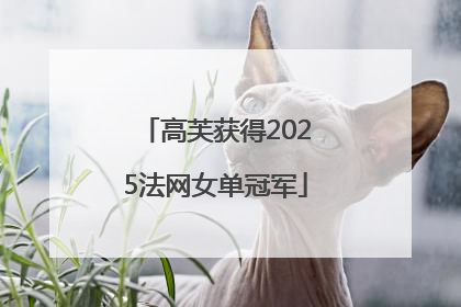 高芙获得2025法网女单冠军