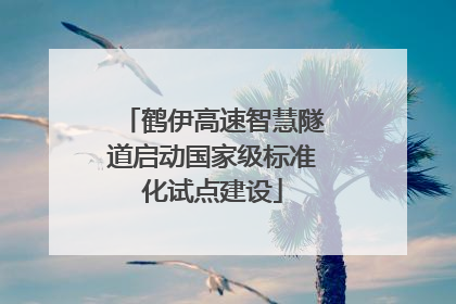 鹤伊高速智慧隧道启动国家级标准化试点建设
