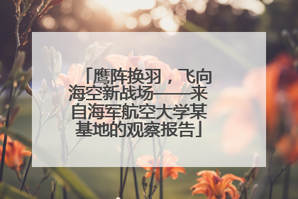 鹰阵换羽，飞向海空新战场——来自海军航空大学某基地的观察报告