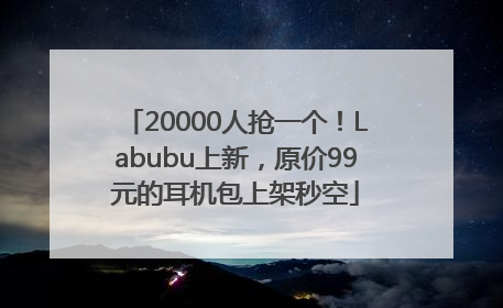 20000人抢一个！Labubu上新，原价99元的耳机包上架秒空