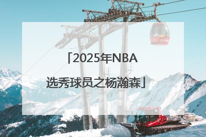 2025年NBA选秀球员之杨瀚森
